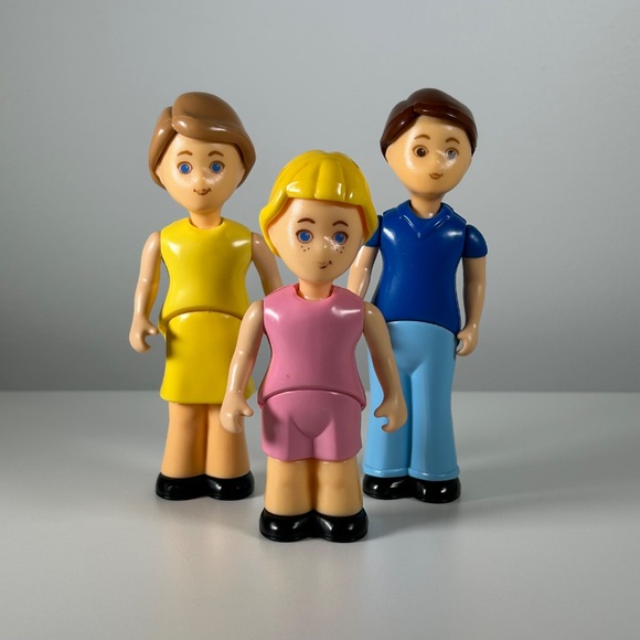 Vintage 90s Little Tikes Family Dolls Set Of 3 (93F) - Picture 1 of 9